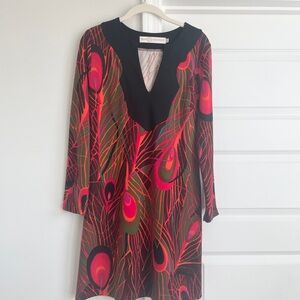 Vintage Tracy Negoshian Peacock Feather Dress